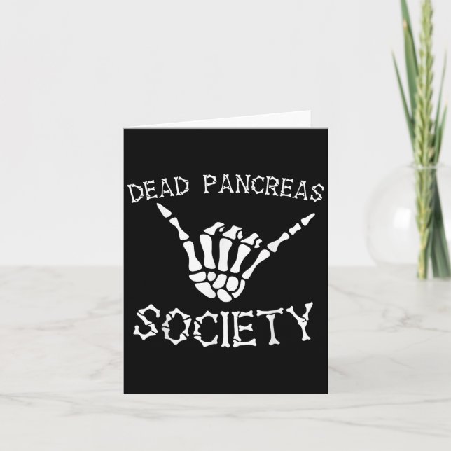 Dead Pancreas Society fold Påstående Awareness Cre Kort (Framsida)