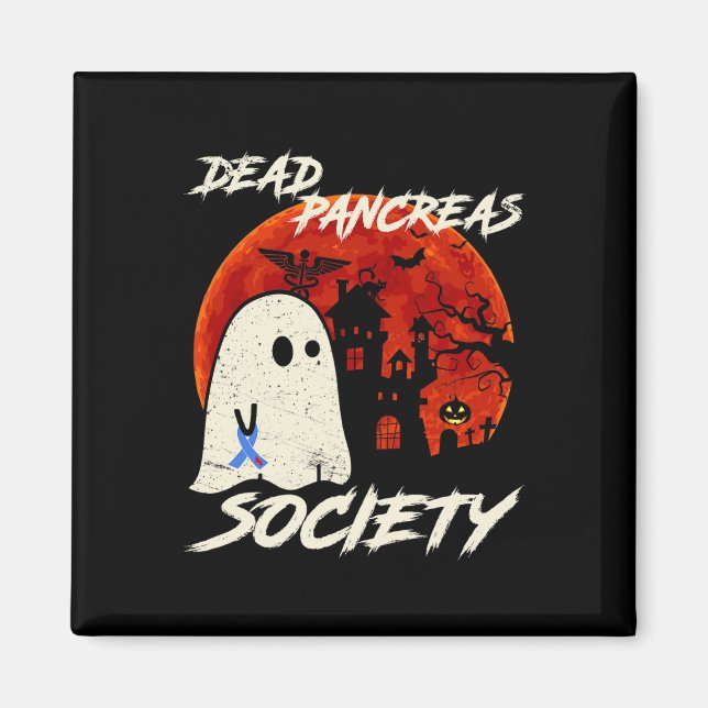 Dead Pancreas Society Ghost Diabetes Awareness Hal Magnet (Framsidan)