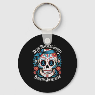 Dead Pancreas Society Shirt Sugar Skull Diabetes A Nyckelring