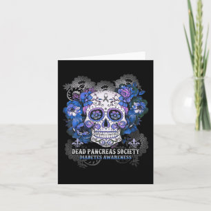 Dead Pancreas Society Sugar Skull-diabetesmedvetan Kort
