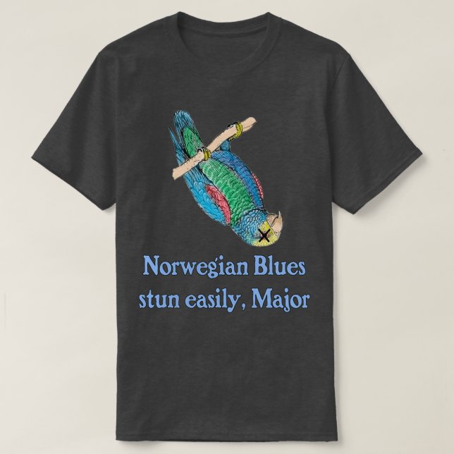 Dead Parrot Norskt Blues Stun Easily Major T Shirt (Design framsida)