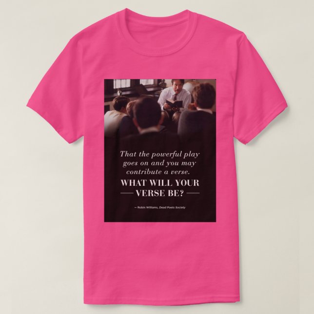 Dead Poet Society T Shirt (Design framsida)