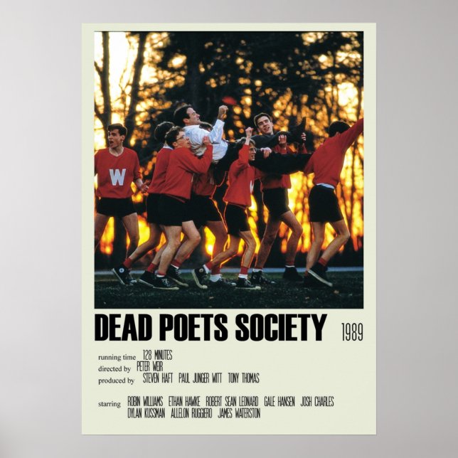 Dead Poets Society Alternative Art Movie Large 3 Poster (Framsidan)