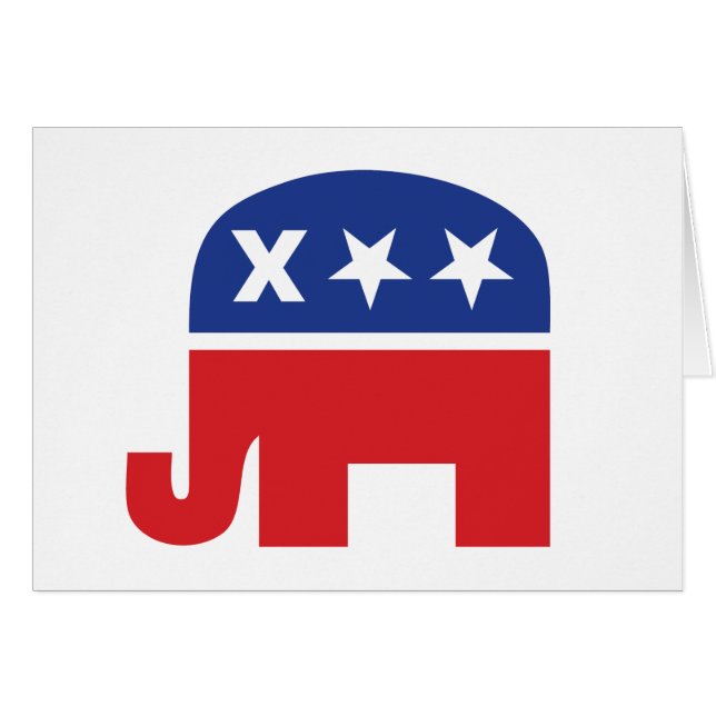 Dead Republican Elephant Hälsningskort (Framsidan Horizontal)