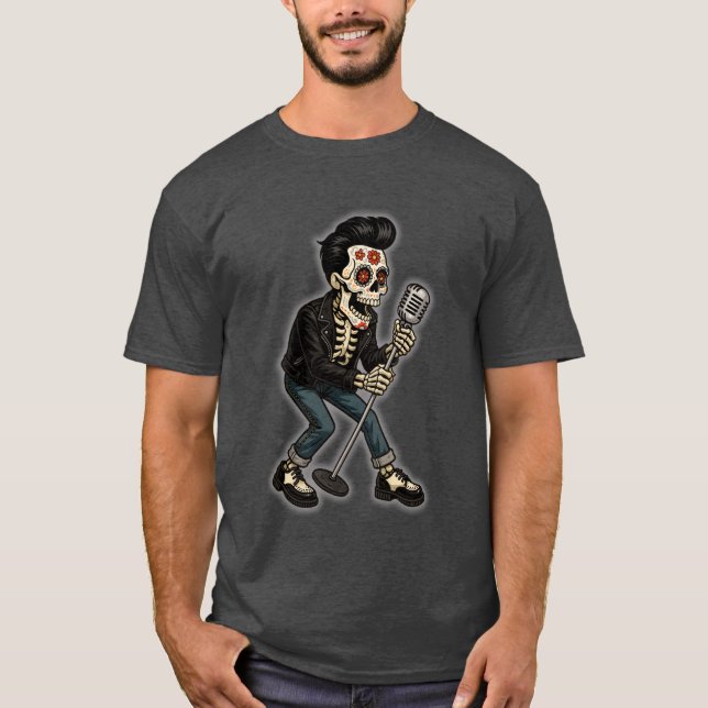 Dead Rockabilly Singer T Shirt (Framsida)