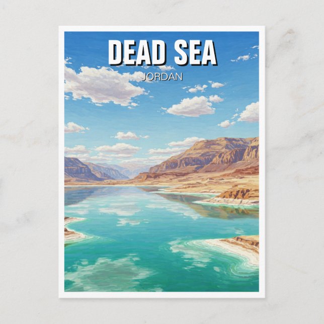 Dead Sea Jordan Travel Vykort (Framsida)