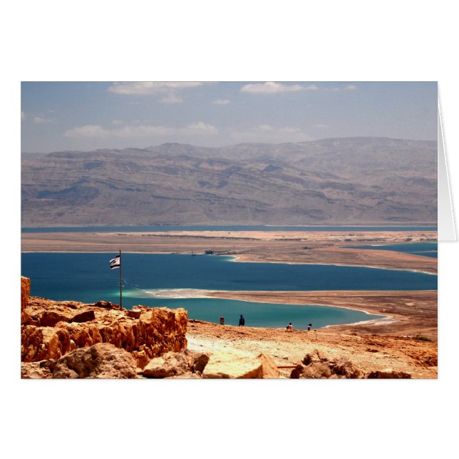 Dead Sea Post Card från Masada Hälsningskort (Framsidan Horizontal)