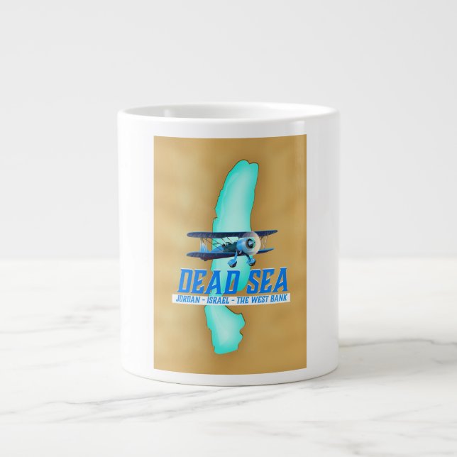 Dead Sea Travel Poster Jumbo Mugg (Framsidan)