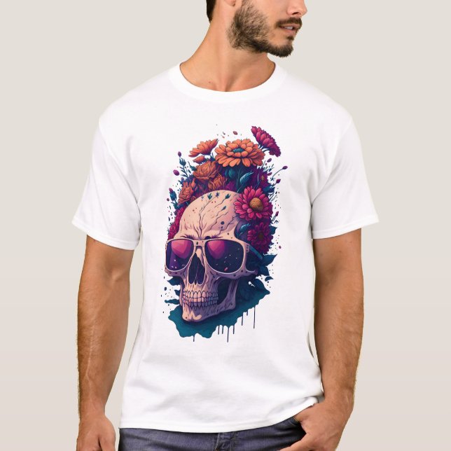 Dead Skull, färglöst V1 T-Shirt (Framsida)