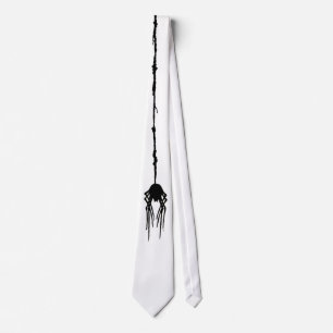 Dead Smooshed Spider Hanging by it's Webben Slips