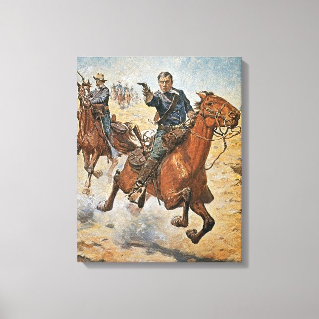 Dead Sure: en amerikansk Cavalry-trupp på 1870-tal Canvastryck (Framsida)