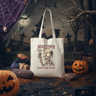 Dead Tired Need Espresso Zombie Halloween Coffee Tygkasse