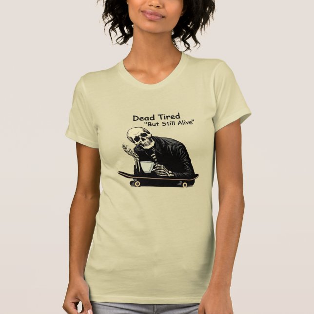 Dead Tired Skater Skeleton Tee (Framsida)
