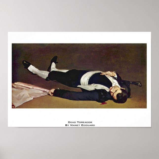 Dead Toreador by Manet Edouard Poster (Framsidan)