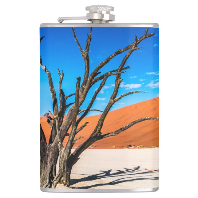 Dead träd i Deadvlei, Namibia Fickplunta (Framsidan)