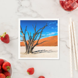 Dead träd i Deadvlei, Namibia Pappersservett