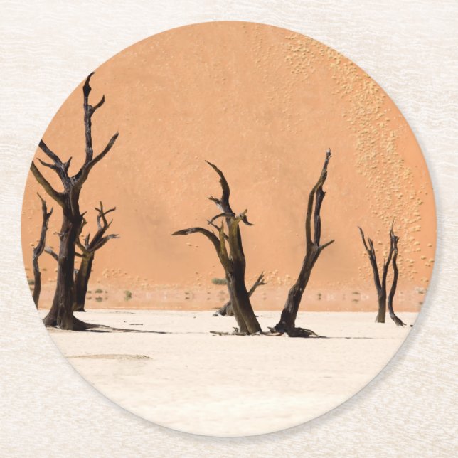 Dead Vlei, Namibia Underlägg Papper Rund (Framsidan)