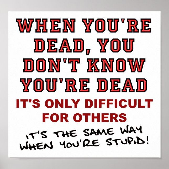 Dead vs. Stupid Funny Poster (Framsidan)