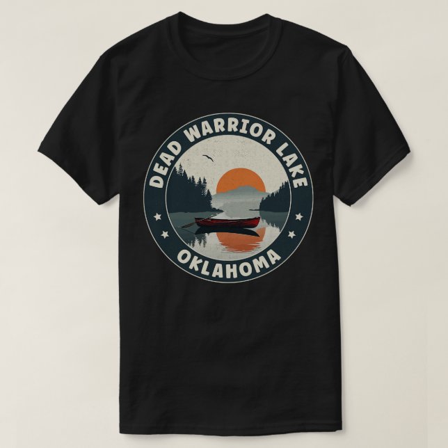 Dead Warrior Sjö Oklahoma Sunset T Shirt (Design framsida)