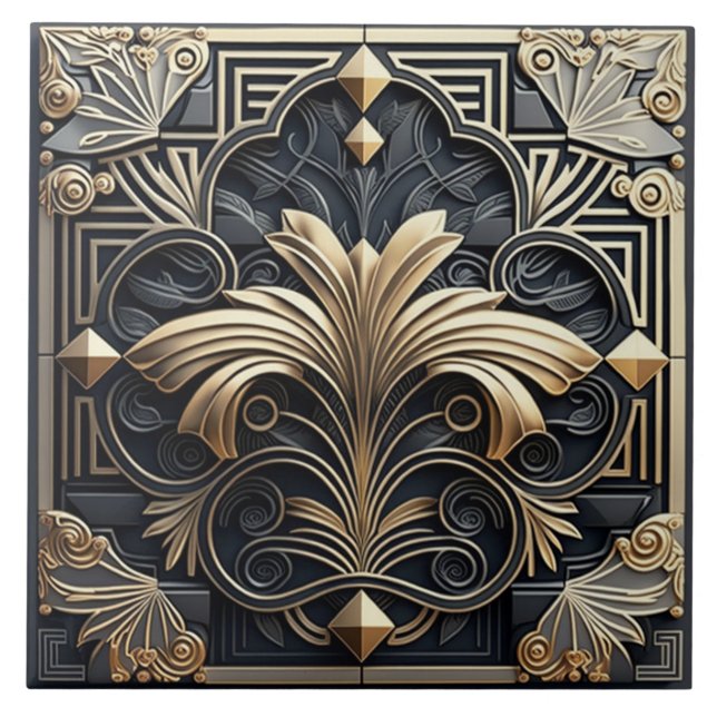 Deadant Art Deco Ceramic Tile Set Kakelplatta (Framsidan)