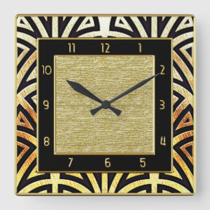 Deadant Art Deco Stil Fyrkantig Klocka