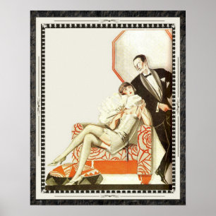 Deadent 1920-tal Art Deco Avant Garde par Poster