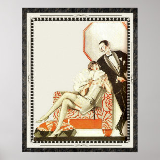Deadent 1920-tal Art Deco Avant Garde par Poster