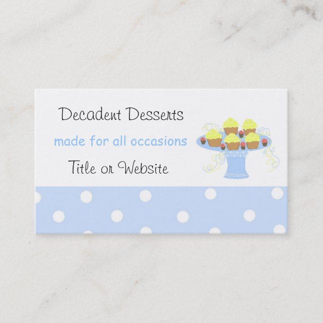 Deadent Desserts Visitkort (Framsida)