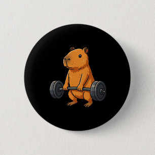Deadlift Capybara Funny Fitness Capy Älskare Gym M Knapp