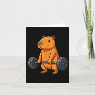 Deadlift Capybara Funny Fitness Capy Älskare Gym M Kort