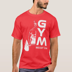 Deadlift Demon Demon Beast on Gym Motivation Fitne T Shirt