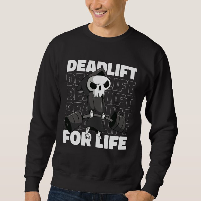 Deadlift för Life Gym Tyngdlyftning Lång Ärmad Tröja (Framsida)