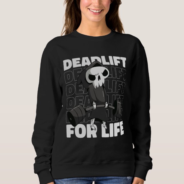Deadlift for Life Gym Weightlifting T Shirt (Framsida)