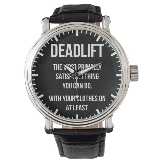 Deadlift - Funny Gym Meme - Novelty Workout Armbandsur (Framsida)