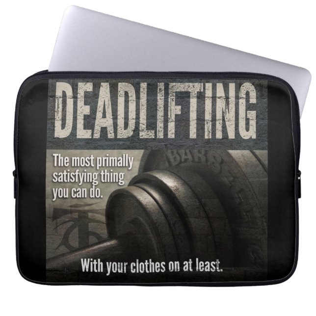 Deadlift - Funny Gym Meme - Novelty Workout Laptop Fodral (Framsidan)