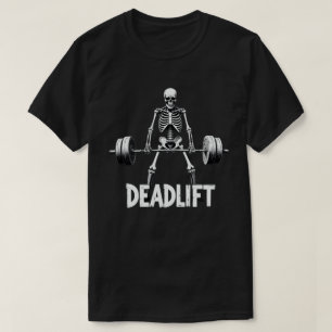 Deadlift Funny Halloween Skeleton Viktupplyft T Shirt
