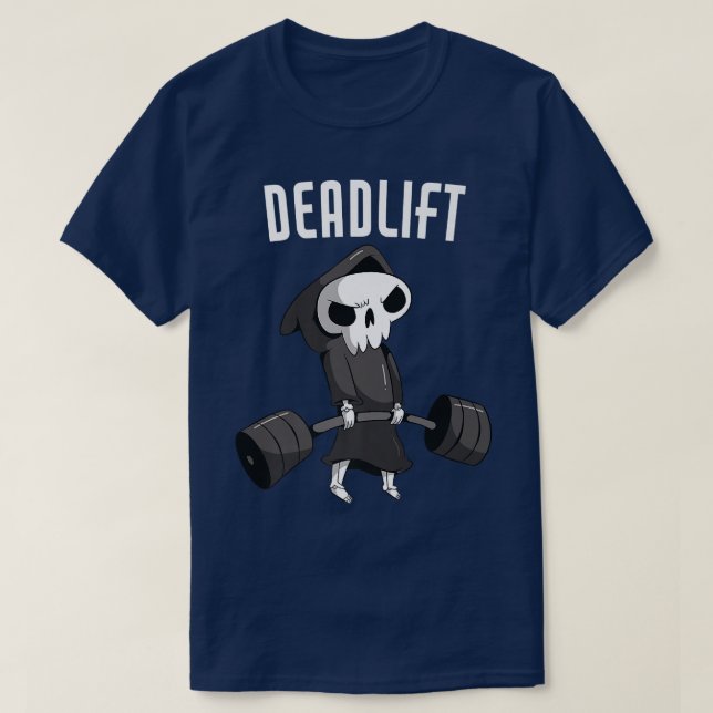 Deadlift Funny Weightlyftande Skeleton Liiting Wei T Shirt (Design framsida)