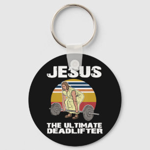 Deadlift Jesus I Christian Weightlift Funny Wor Nyckelring