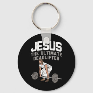 Deadlift Jesus I Christian Weightlift Funny Wor Nyckelring