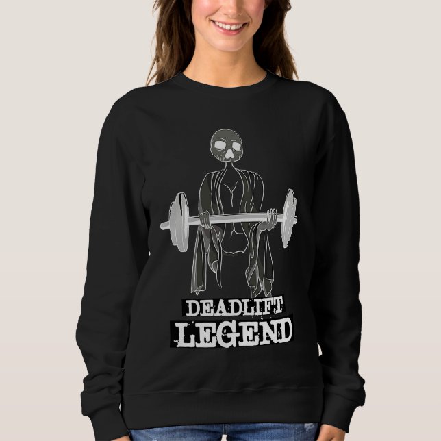 Deadlift Legend Gym Powerlifter Workout Weightlift T Shirt (Framsida)