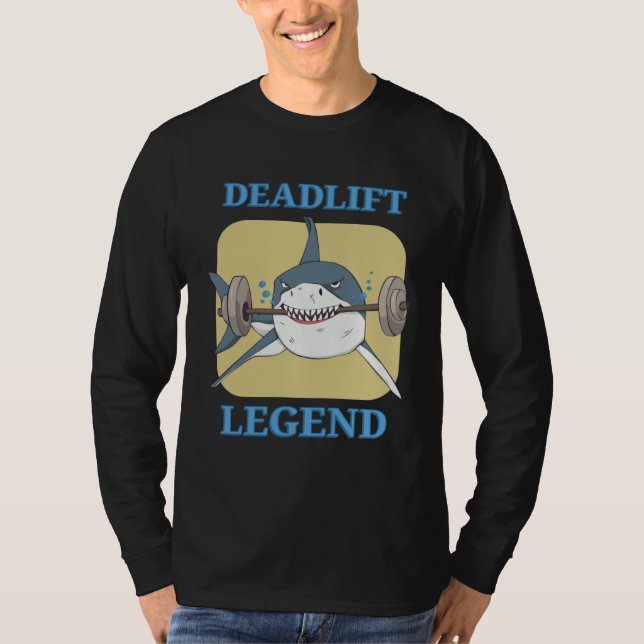 Deadlift Legend Powerlifter Bodybuilding Workout T Shirt (Framsida)