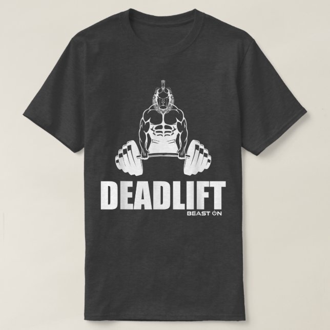 Deadlift Lejon Soldier Deadlift Fitness Motivation T Shirt (Design framsida)