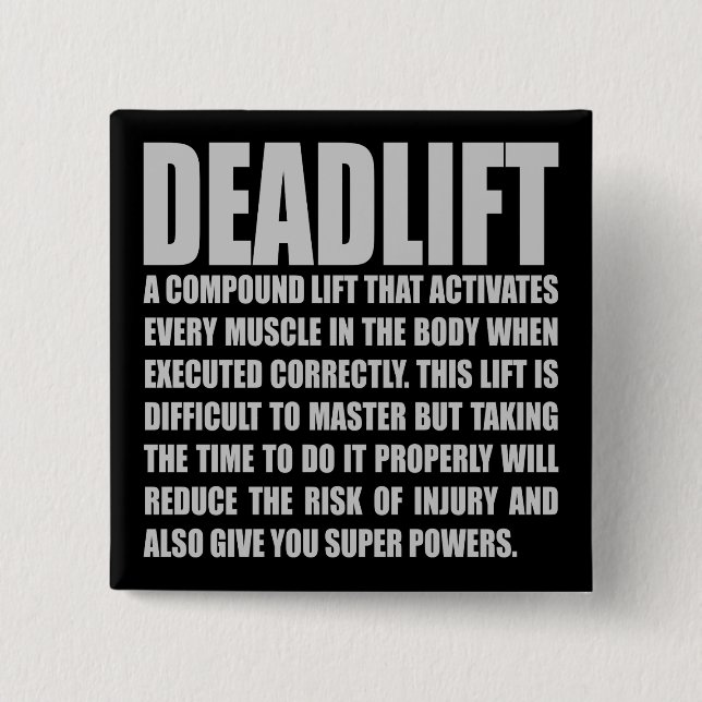 Deadlift - Lönsam arbetsmiljö Motivering Knapp (Framsida)