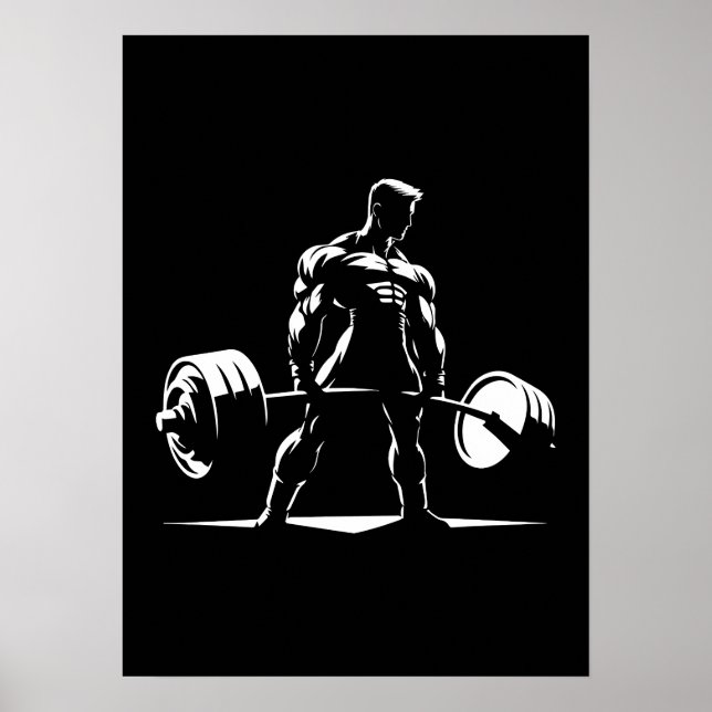Deadlift - Motiveringell Gym, Workout Fitness Anim Poster (Framsidan)
