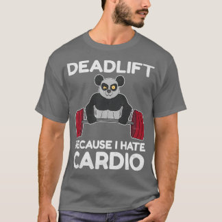 Deadlift Panda Gift för Bodybuilding Distress T Shirt