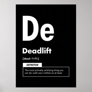 Deadlift - Periodic Bord - Funny Gym Meme Poster