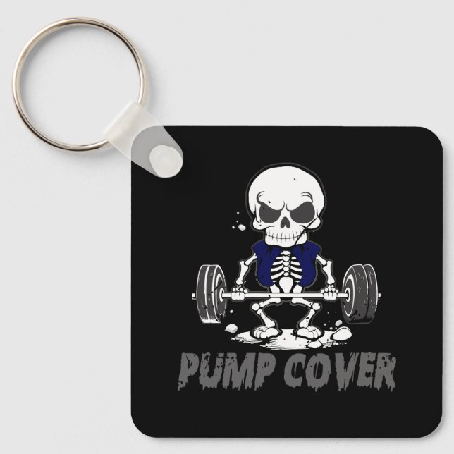 Deadlift Reverse Retro Gym Pump Cover Funny Gymer Nyckelring (Framsida)