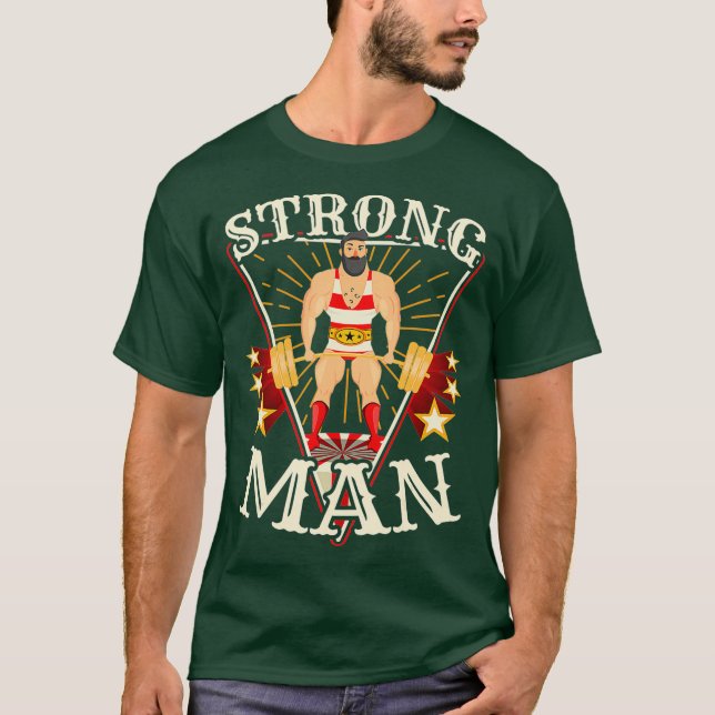 Deadlift Shirt - Vintage Circus Strongman T (Framsida)