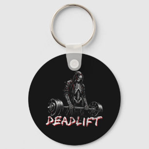 Deadlift Skeleton Halloween Gym Jokes Weightlife t Nyckelring