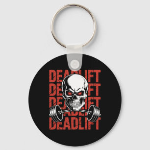 Deadlift Skull Skeleton Workout Powerlyftgym L Nyckelring